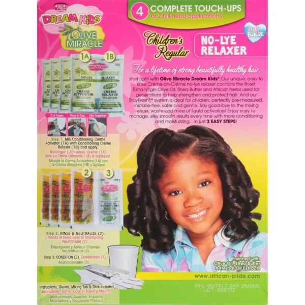 AFRICAN PRIDE DREAM KIDS 4 TOUCH-UP NO-LYE RELAXER REGULAR