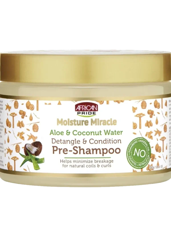 AFRICAN PRIDE MOISTURE MIRACLE ALOE & COCONUT PRE-SHAMPOO 340G