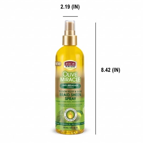 AFRICAN PRIDE OLIVE MIRACLE BRAID SHEEN SPRAY 12Oz