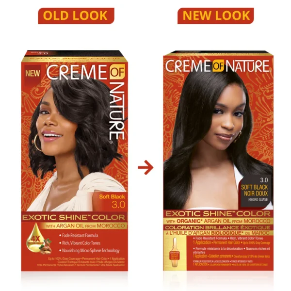 CREME OF NATURE COLOR #3.0 NOIR DOUX