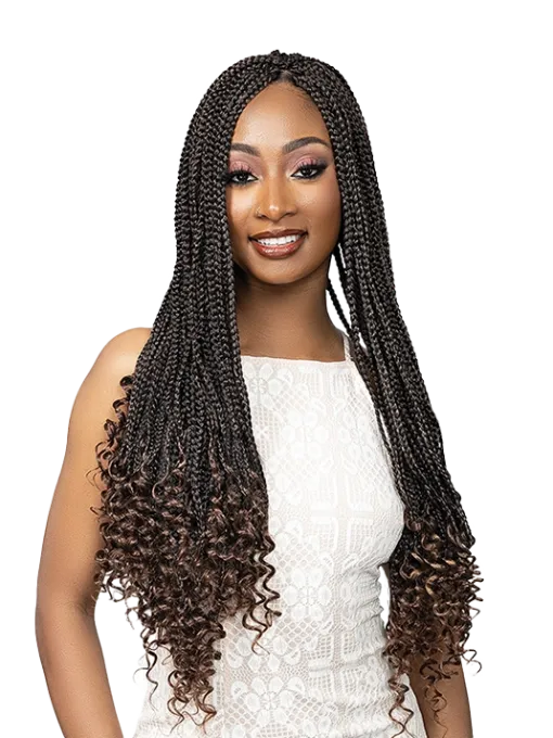 JANET 3X BOX BRAID FRENCH CURL