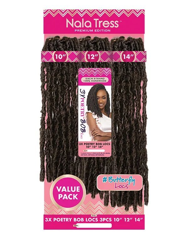 JANET 3X POETRY BOB LOCS 10″ 12″ 14″