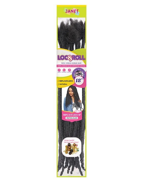 JANET LOCS & ROLL HUMAN HAIR LOCS