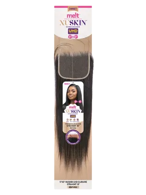 JANET MELT 5X5 NUSKIN UHD LACE CLOSURE STRAIGHT 10″ 12″ 14″ 16″ 18″