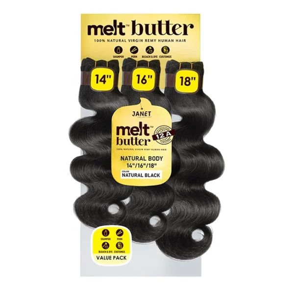 JANET MELT BUTTER NATURAL BODY 3PCS