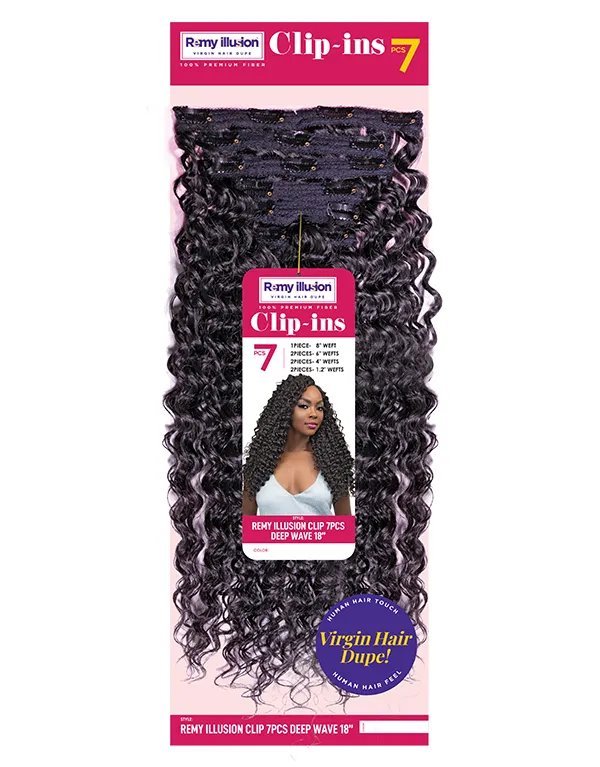 JANET REMY ILLUSION CLIP-INS 7PCS DEEP WAVE